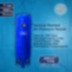 SVP1115K-v01 | Vertical Painted Air Pressure Vessel | 1500 liters, 11Bar